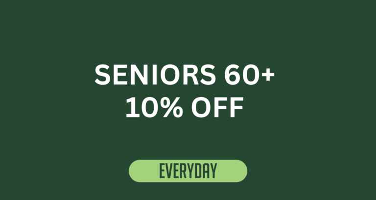 Seniors Discount - 10% Off Everyday