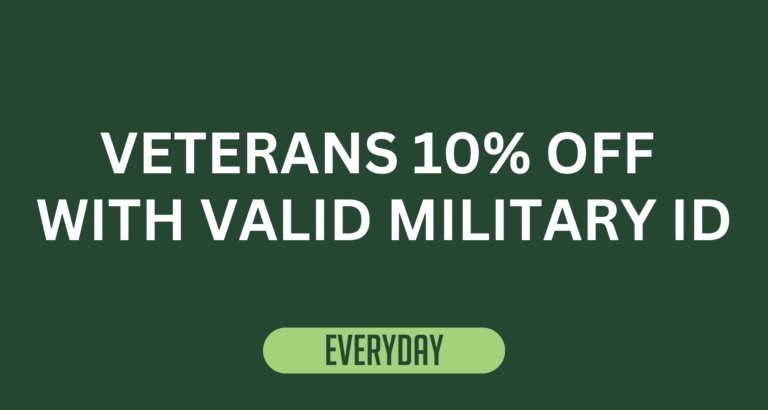 Veterans Discount - 10% Off Everyday