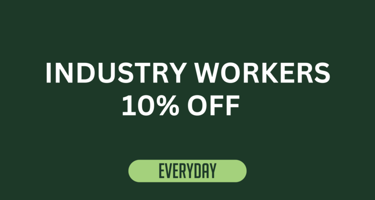 Discount Graphic: Industry Workers 10% Off Every Day