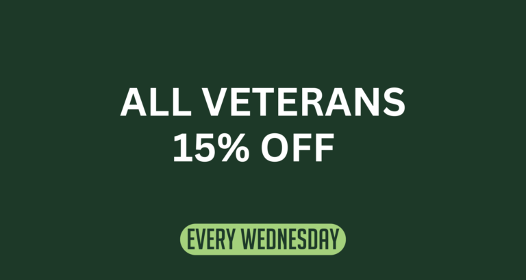 Discount Graphic: All Veterans 15% Off Every Wednesday